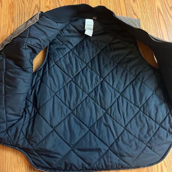 VTG Carhartt Vest XL Men's USA Union Brown Full Zip Quilt Lined Canvas V02 CHT - Picture 3 of 5